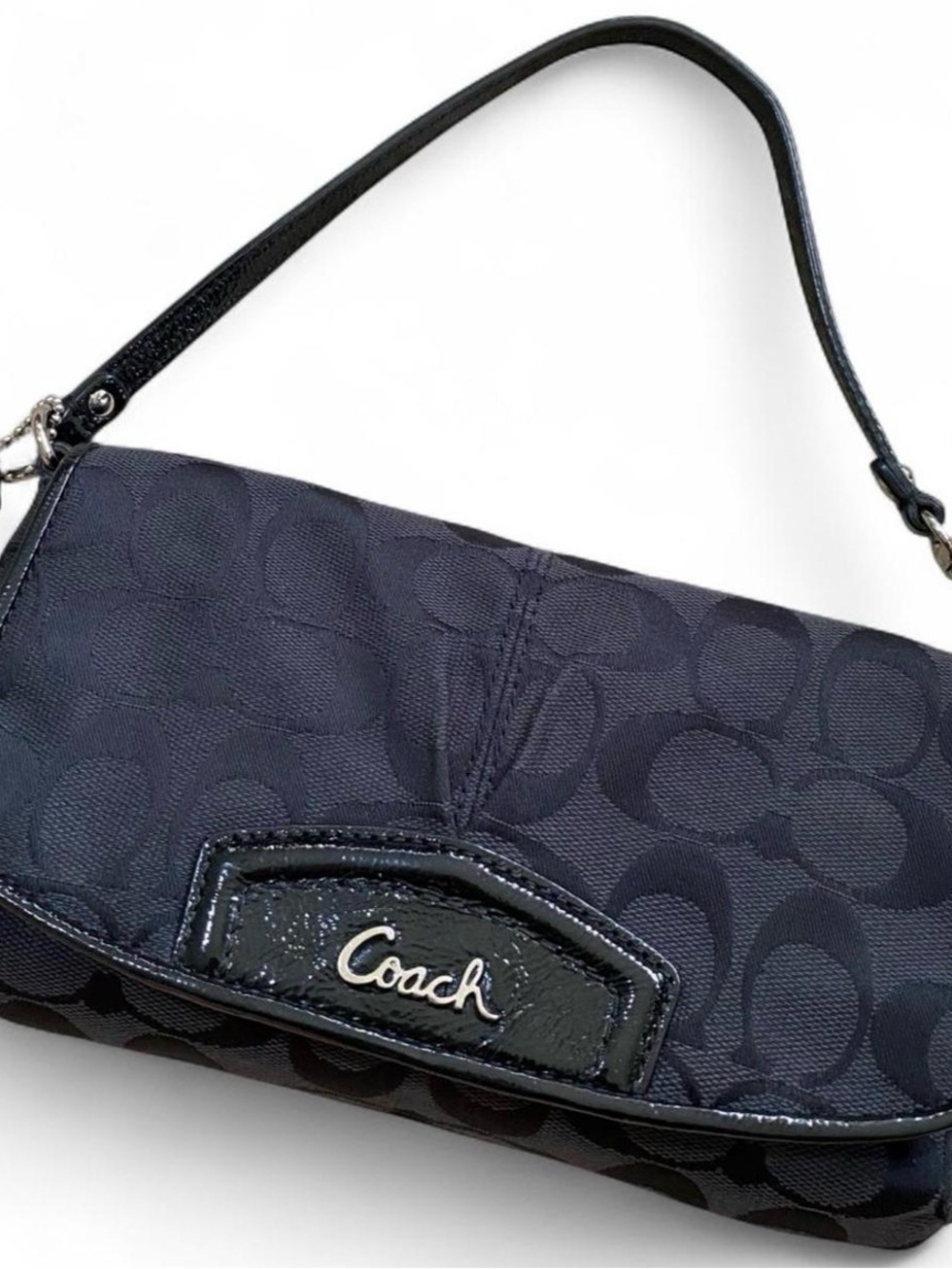 Coach Ashley pleated flap clutch / mini shoulder bag